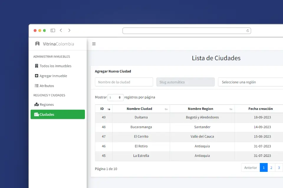 CMS de inmuebles